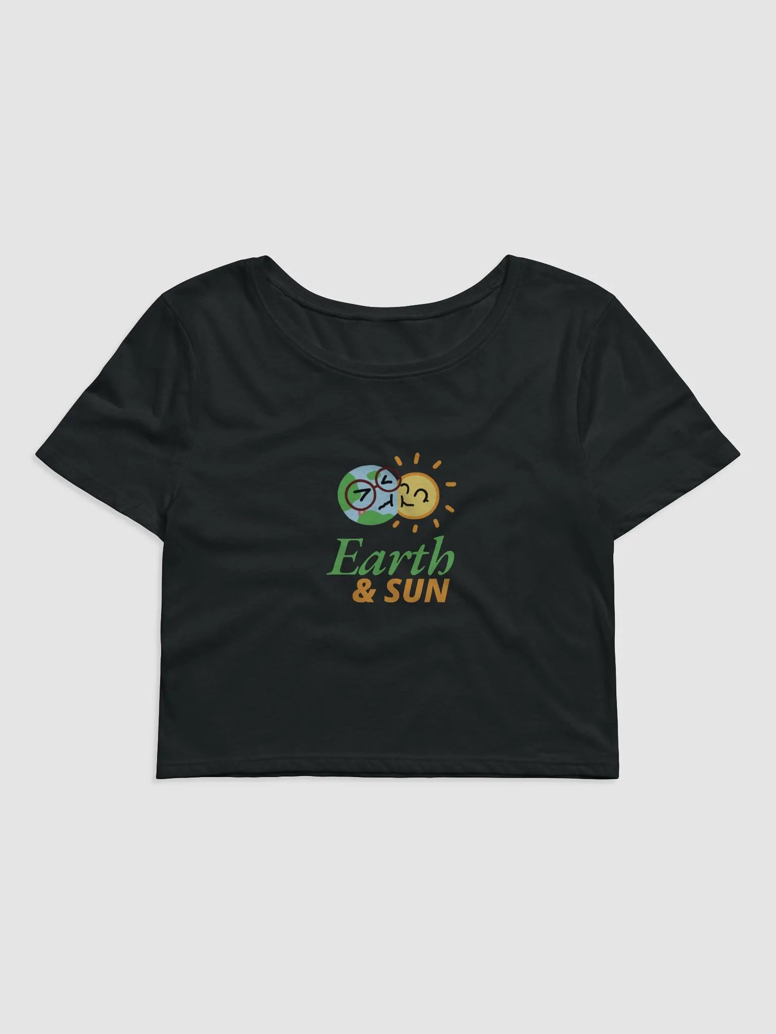 🌏☀️ Rock the Universe with Our Earth & Sun Crop Tee! 🌈💫 product image (3)