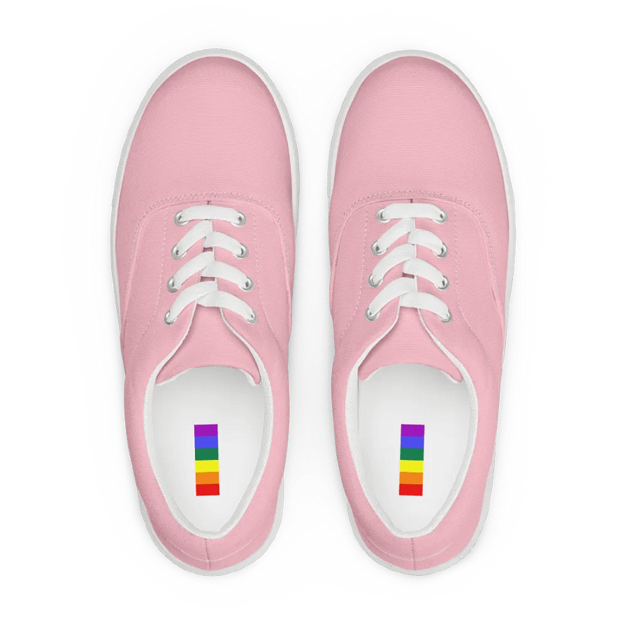 Men's Pink Lace-Up Canvas Shoes product image (2)