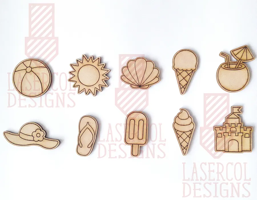Summer Cut Outs and Stud Earrings - Laser Cut Files product image (4)