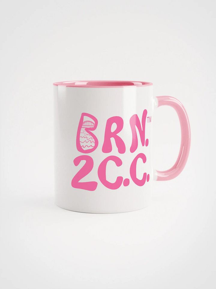 Light Pink Logo | BRN.2C.C.™ | Ceramic Mug | Coastal Coffee Vibes in 11oz & 15oz product image (1)