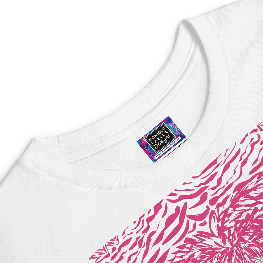 Girls’ | Youth Long Sleeve Tee | DTG Vintage Print | Flamingo Fancy Toile Design | Bright Pink on White |Monique Faella Designs™ | Tropical Whimsy with Coastal Charm product image (6)