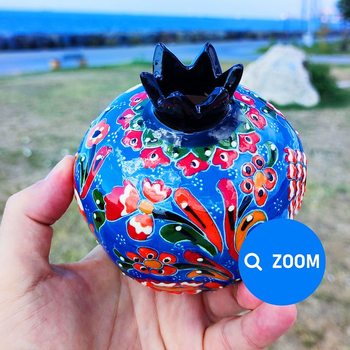 Illuminate Your Space with Handmade Turkish Ceramic Pomegranates! — handmade pottery, handmade ceramic, home decor, handmade gift product image (2)