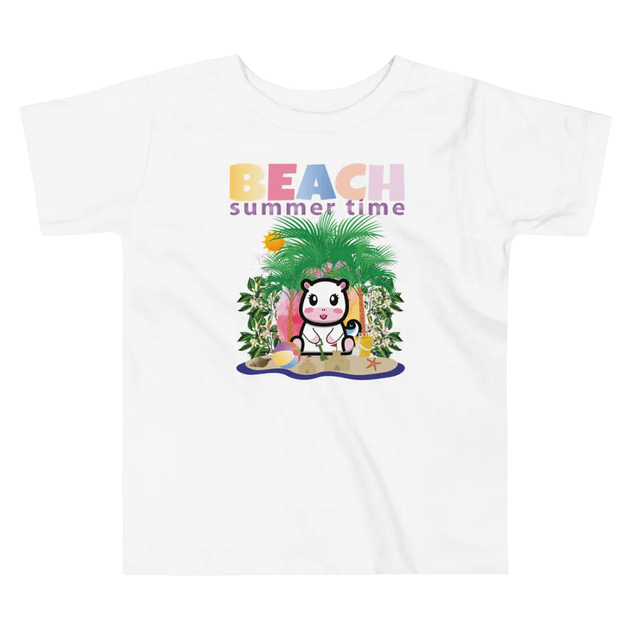Beach Summer Funny Colorful Bella + Canvas Toddler T-Shirt – Funny Shirt & Gift for Kids product image (6)