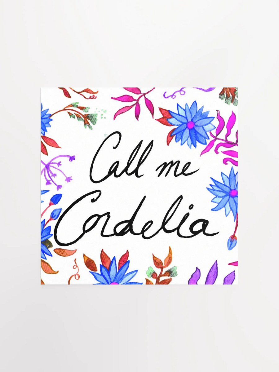 Call Me Cordelia – Blue Flowers Art Print product image (1)