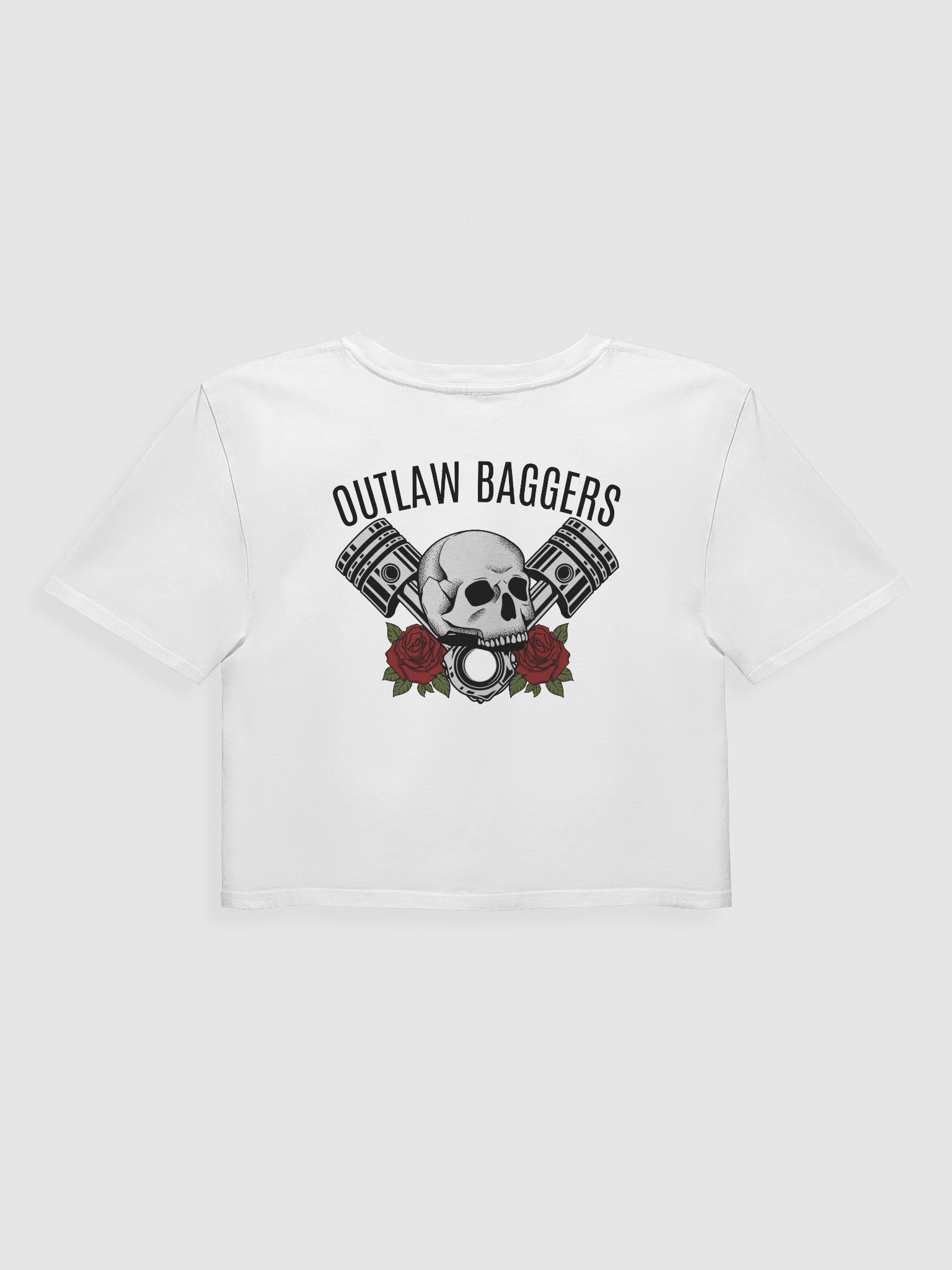 Outlaw Baggers Rose Crop Top Tee product image (2)