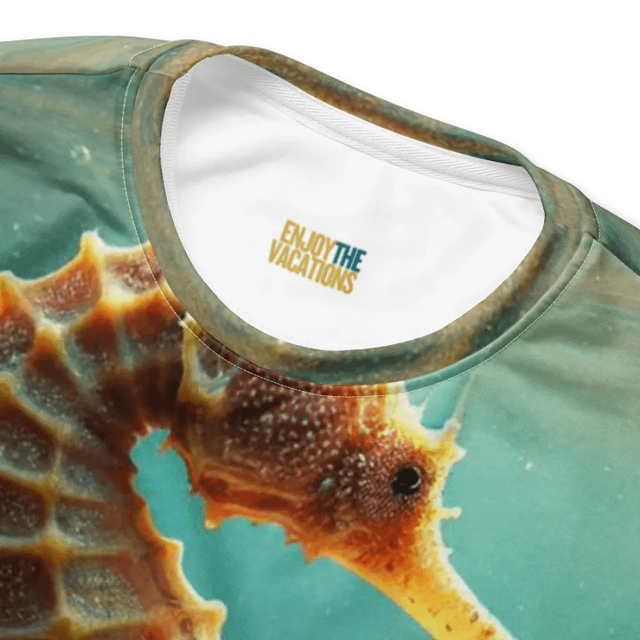 Serene Seahorse All-Over Print Sweatshirt | AI Design seahorse the beauty of the underwater world product image (4)