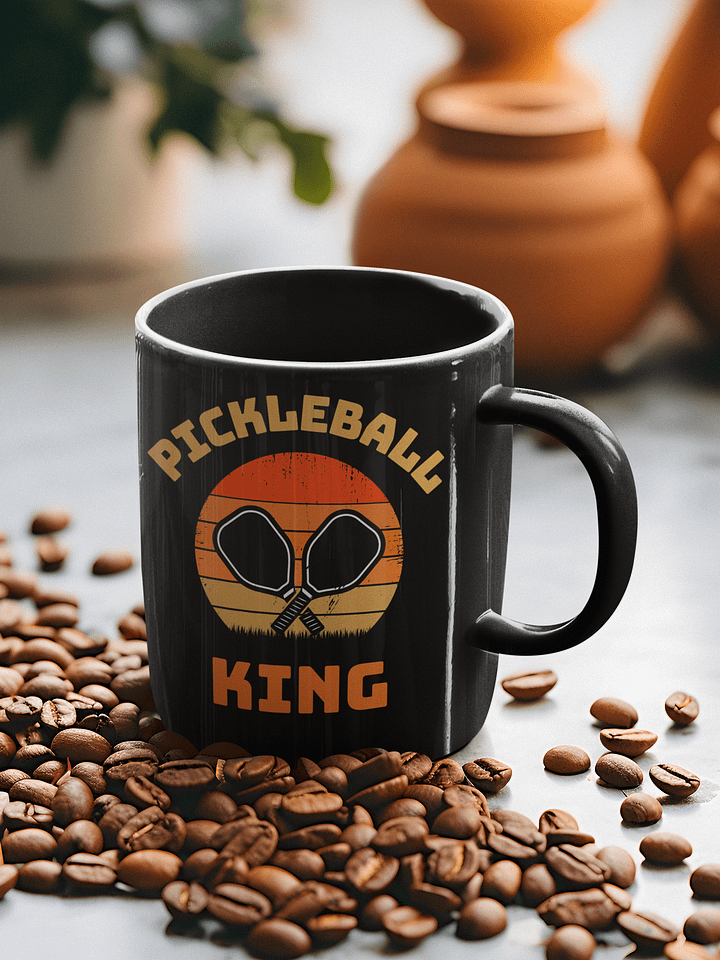 Pickleball King Black Glossy Mug product image (2)