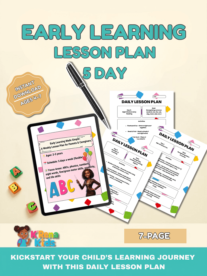 Early Learning Lesson Plan product image (1)