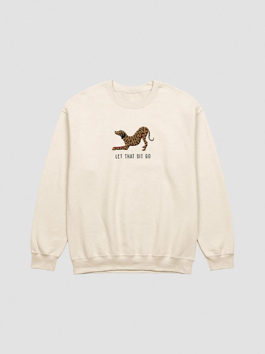 Let That Sit Go Sweatshirt (Embroidered) of a Plott Hound(Tan Brindle) product image (1)
