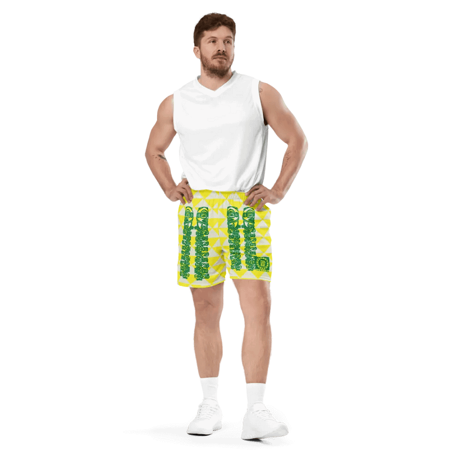 Symmetric Spirals Unisex TIKI Mesh Shorts product image (7)