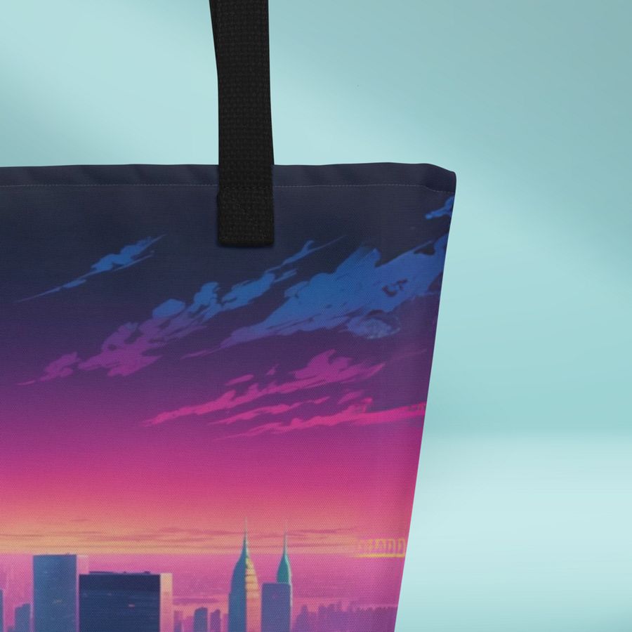 Vaporwave New York City All Over Print Tote Bag product image (4)