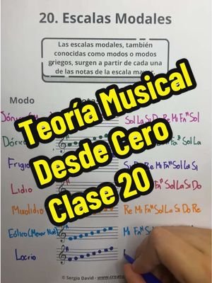 Escalas Modales - Teoría Musical desde Cero Clase 20