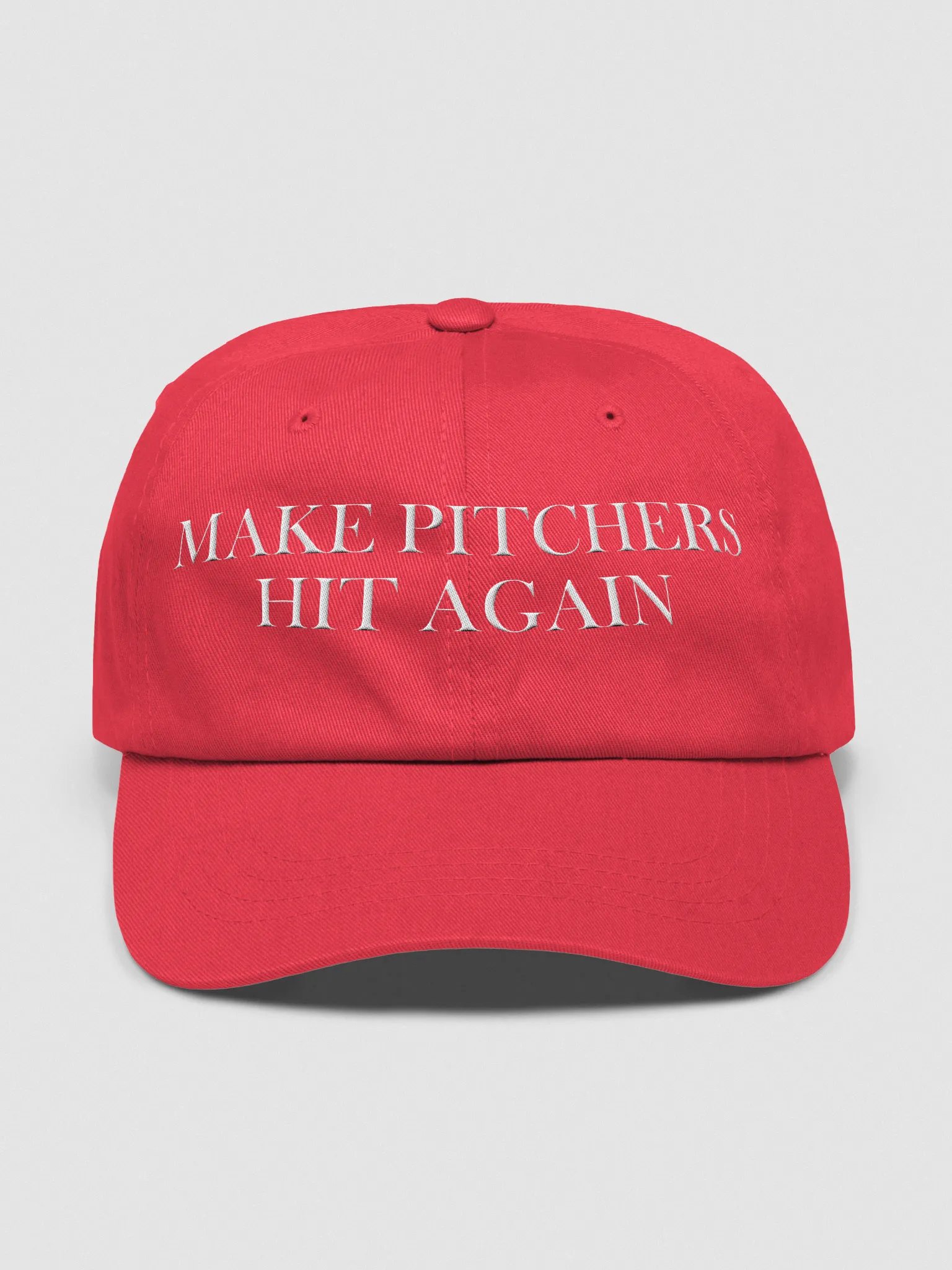 Make Pitchers Hit Again Dad Hat product image (1)