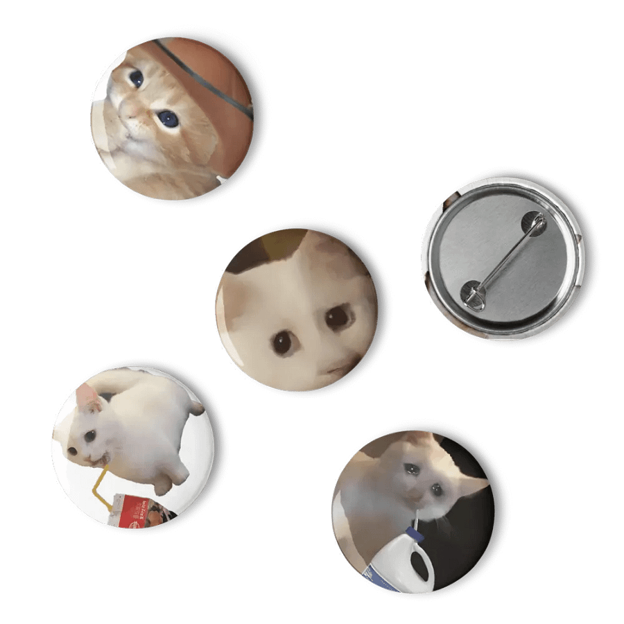 Set of Pin Buttons: Meme Cats 42 product image (6)