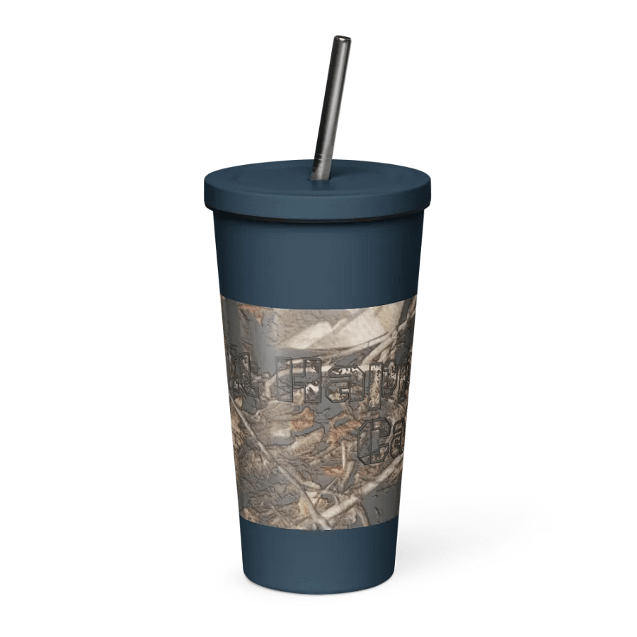 Insulated Tumbler with a Straw - Dead Split - It Happennnns Camo product image (4)