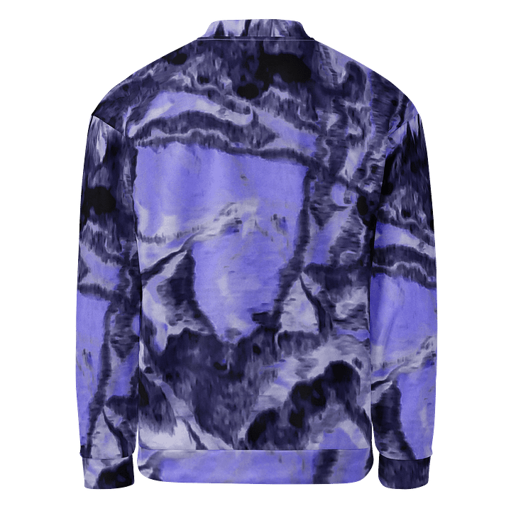 Purple Fluid Art Bomber Jacket product image (2)