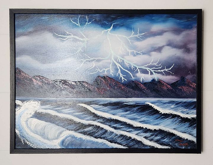 The Midnight Storm (Original) 18x24 Canvas product image (2)
