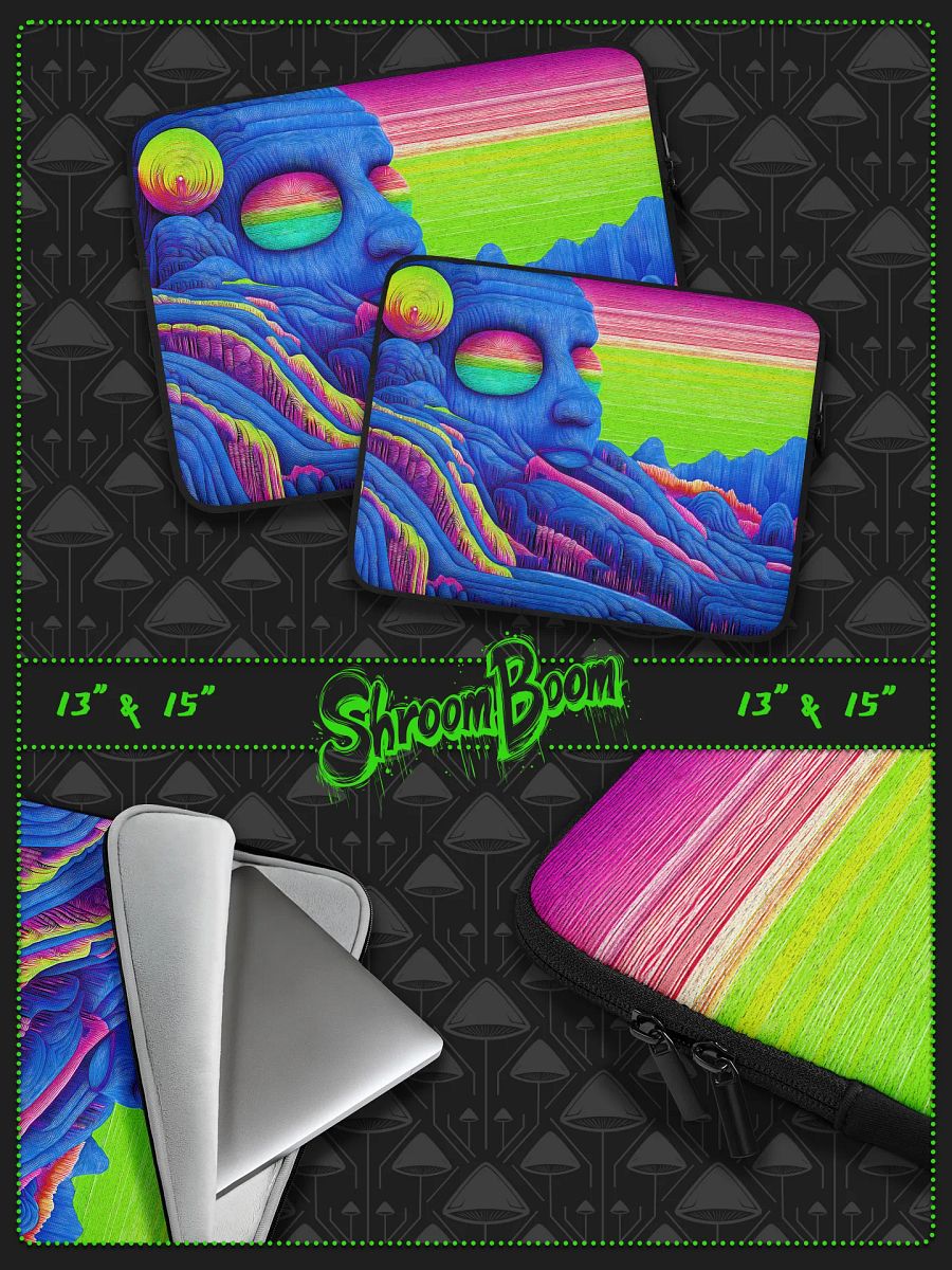 SHROOMBOOM Psychedelic Laptop Sleeve – Surreal Art Case for 13”/15” Laptops - #LTS10 product image (1)