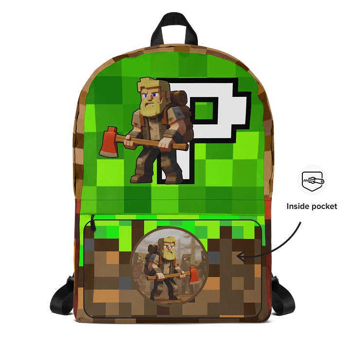 Patient PixelZ All-Over Print Backpack (PixelZ My Craft) product image (2)