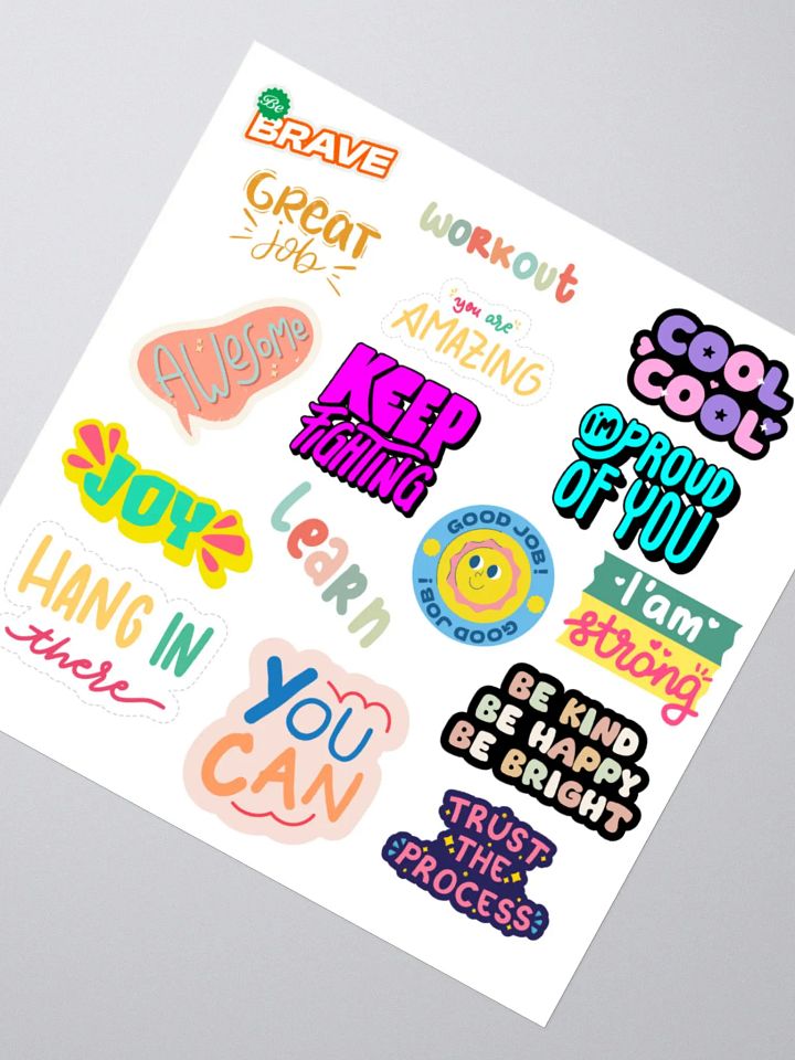 Motivational Kiss Cut Sticker Pack product image (4)