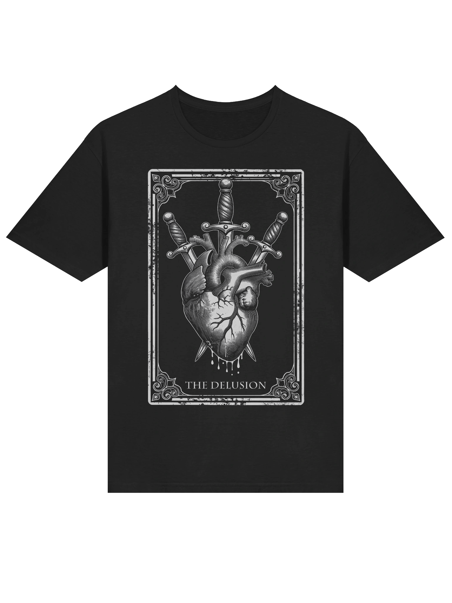 The Delusion Tarot Card Three of Swords Gothic Grunge Streetwear T-Shirt product image (19)
