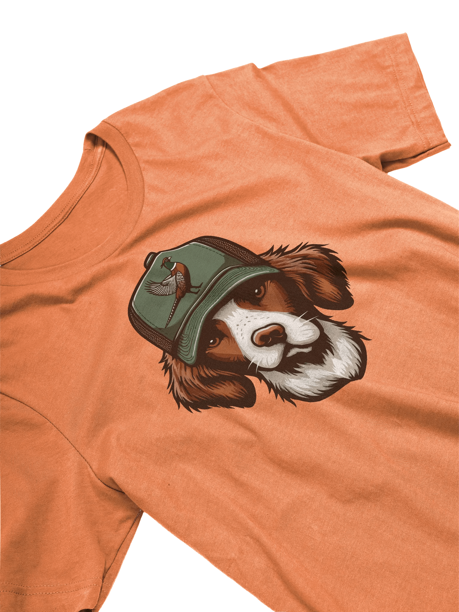 Brittany in Trucker Cap with Pheasant Design - T-Shirt product image (3)
