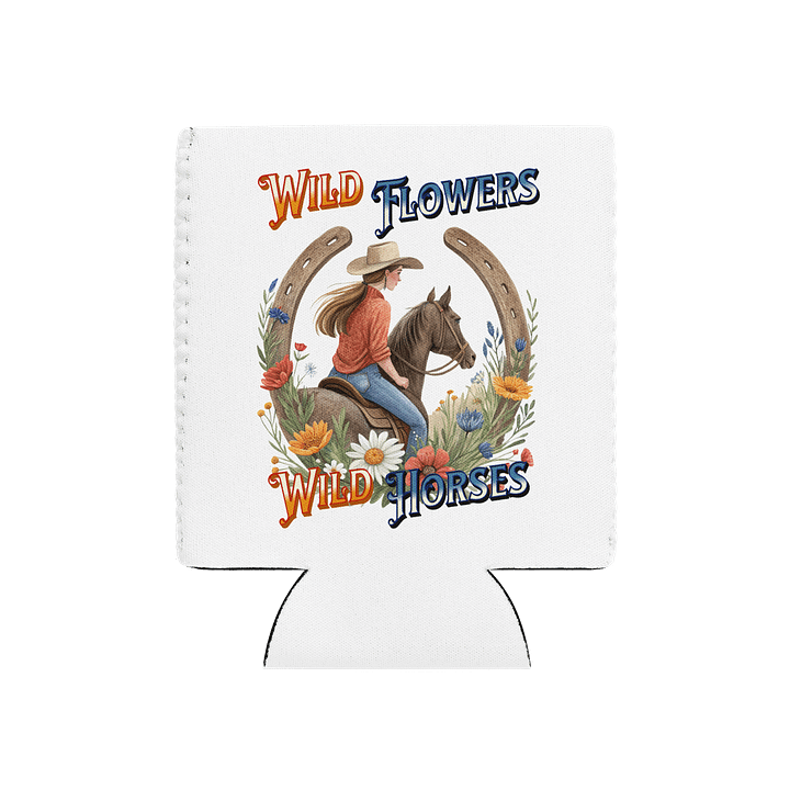 Wild Flowers Wild Horses West Can Cooler product image (2)