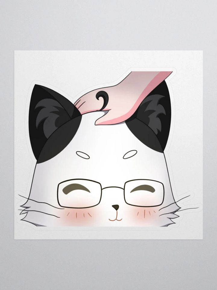 JPAG_Grey cat Headpat emote sticker product image (1)