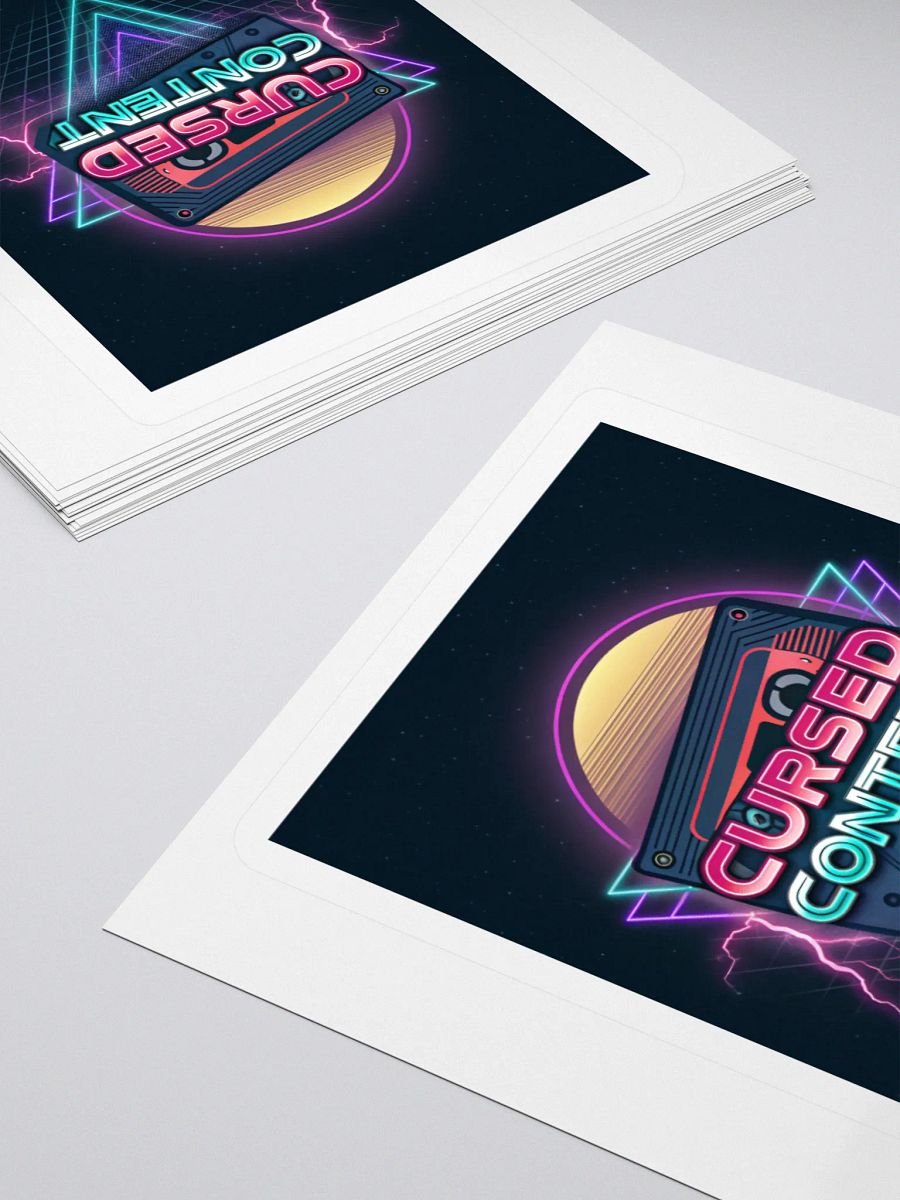 Cursed Content Retro Horror Cassette Sticker: Variant #2 product image (4)