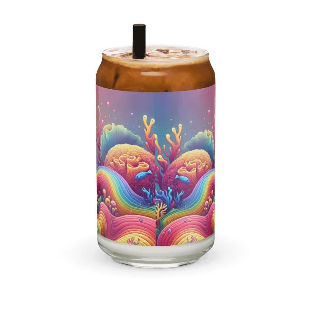 Beautiful & Vivid Rainbow Coral Ocean Themed Glass product image (11)