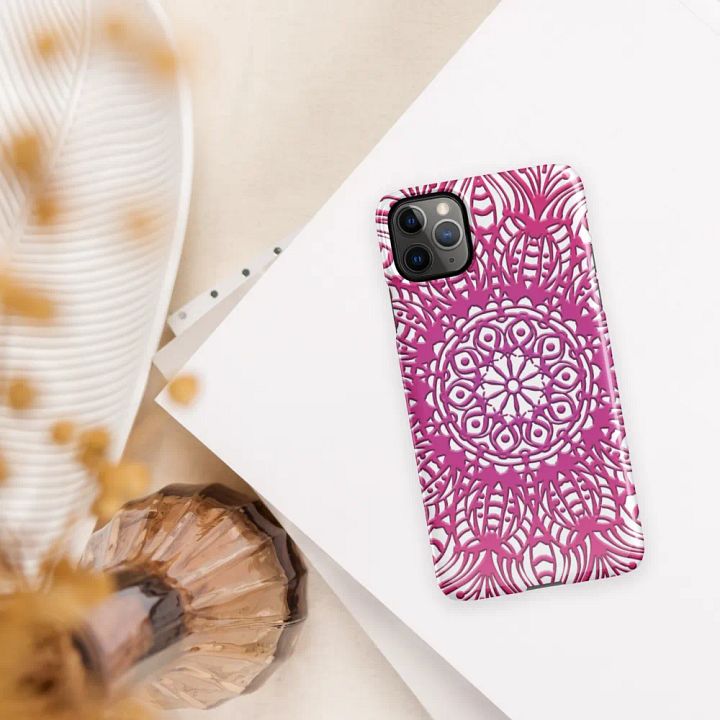 Pink romantic mandala phone case product image (2)