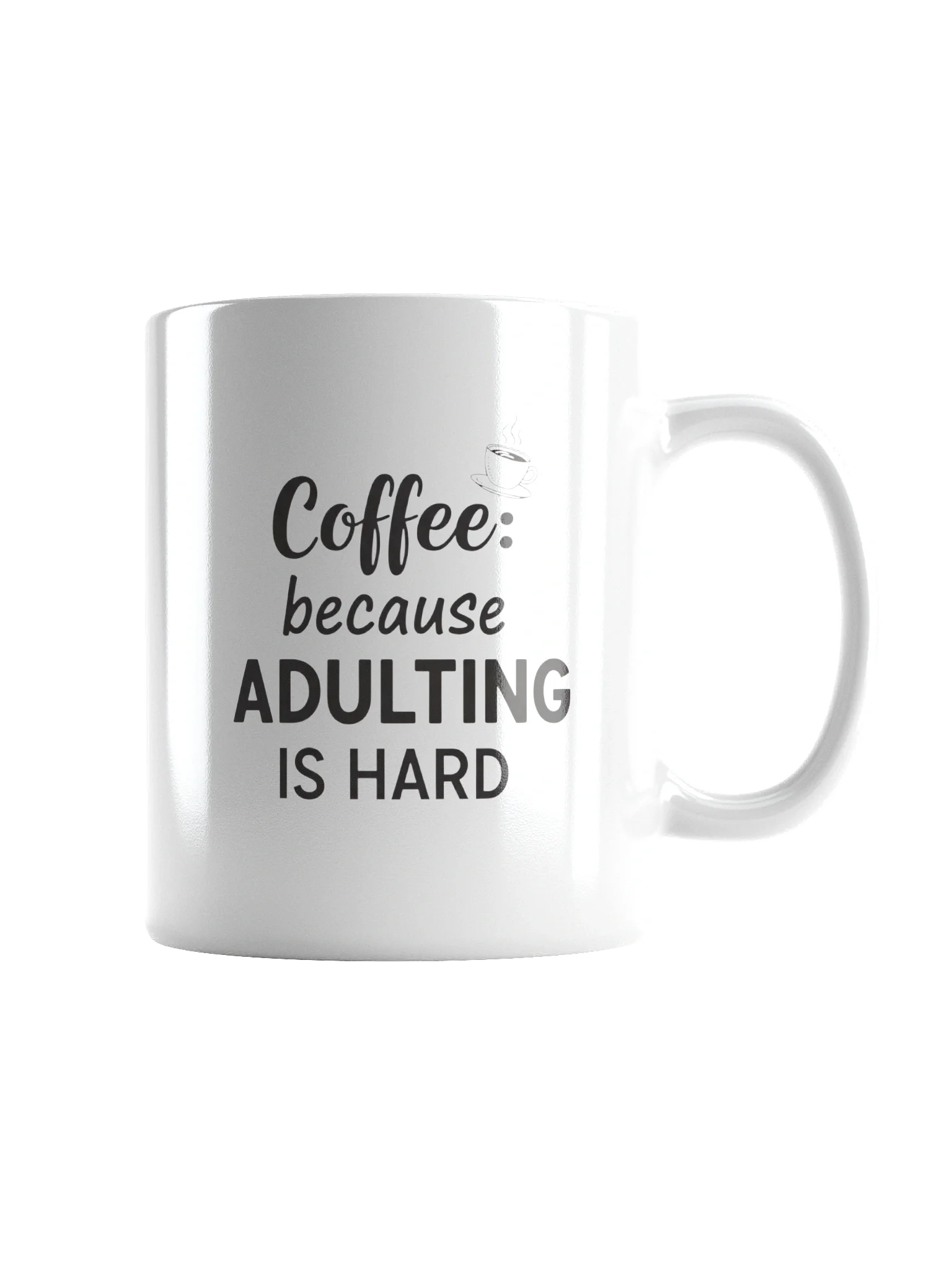 Coffee Because Adulting Is Hard Mug – Funny, Durable Ceramic Coffee Cup for Stress Relief & Daily Motivation product image (2)
