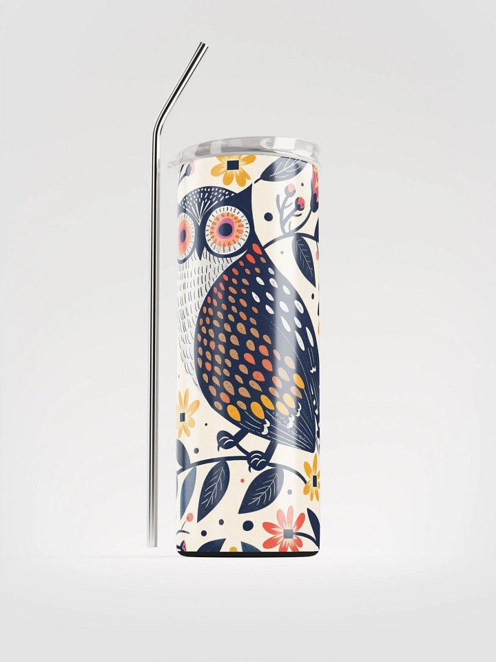 Whimsical Owl Stainless Steel Tumbler product image (1)