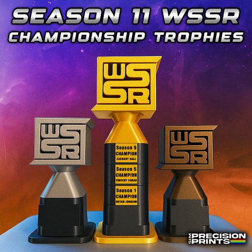 ✨🏆 Championship Ready 🏆✨

Check out these custom-made trophies for the WSSR Season 11 Championship, crafted with precision an...