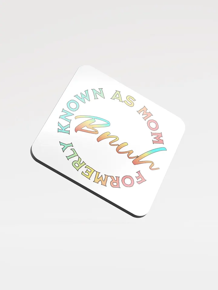 Formerly Known As Mom Bruh Playful Gradient Cork Coaster product image (1)