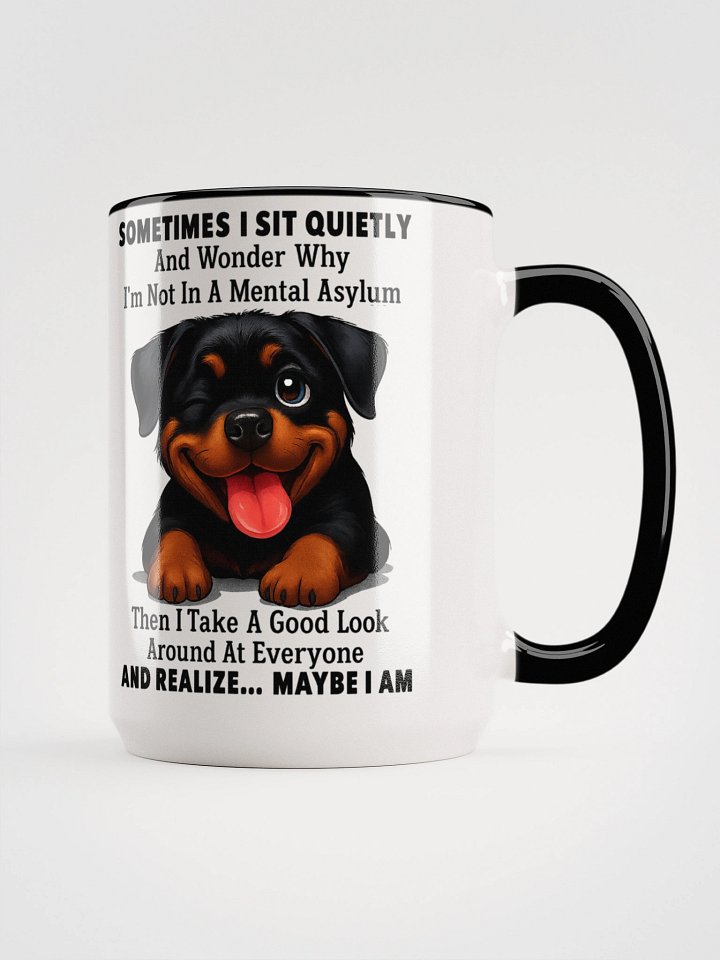 Rottweiler Pup Mental Asylum Mug product image (1)
