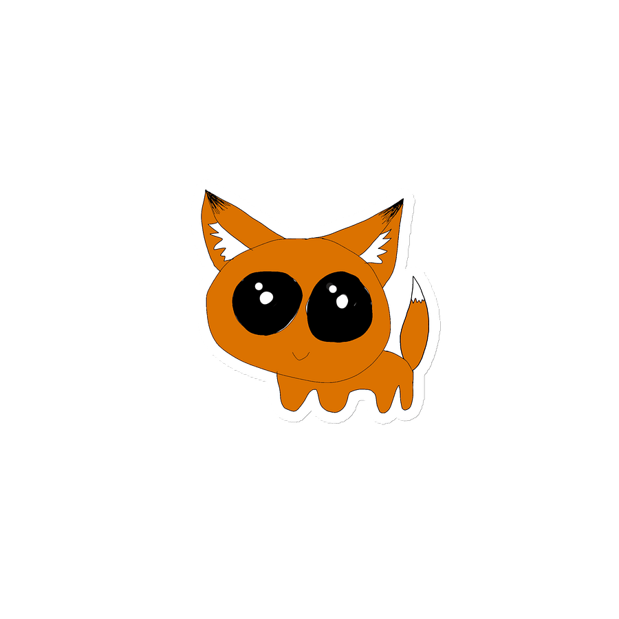 Bad Quality Drawing Squiggly Fox Die-Cut Magnets product image (1)