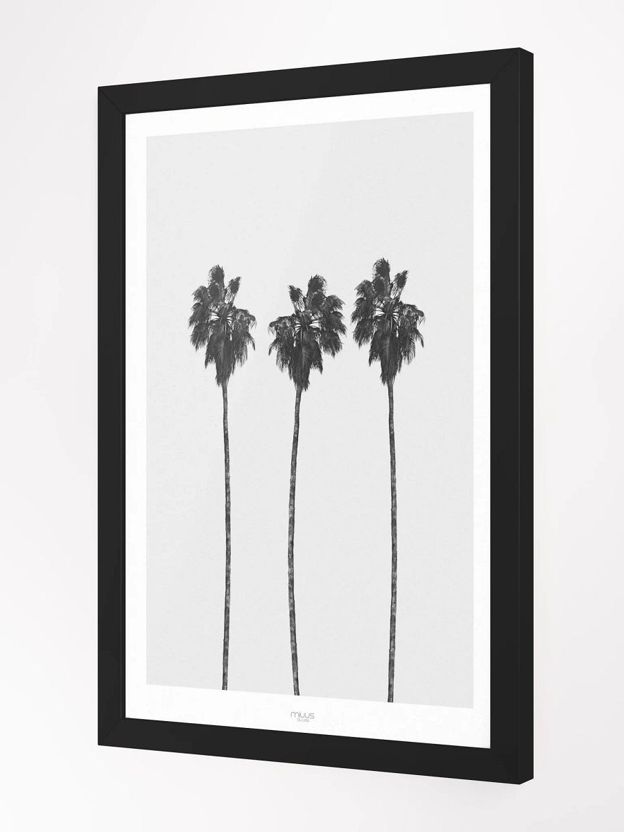 Tropical Tranquility Framed Matte Poster – Serene Palm Tree Wall Art | Premium Minimalist Décor for Homes and Offices product image (4)