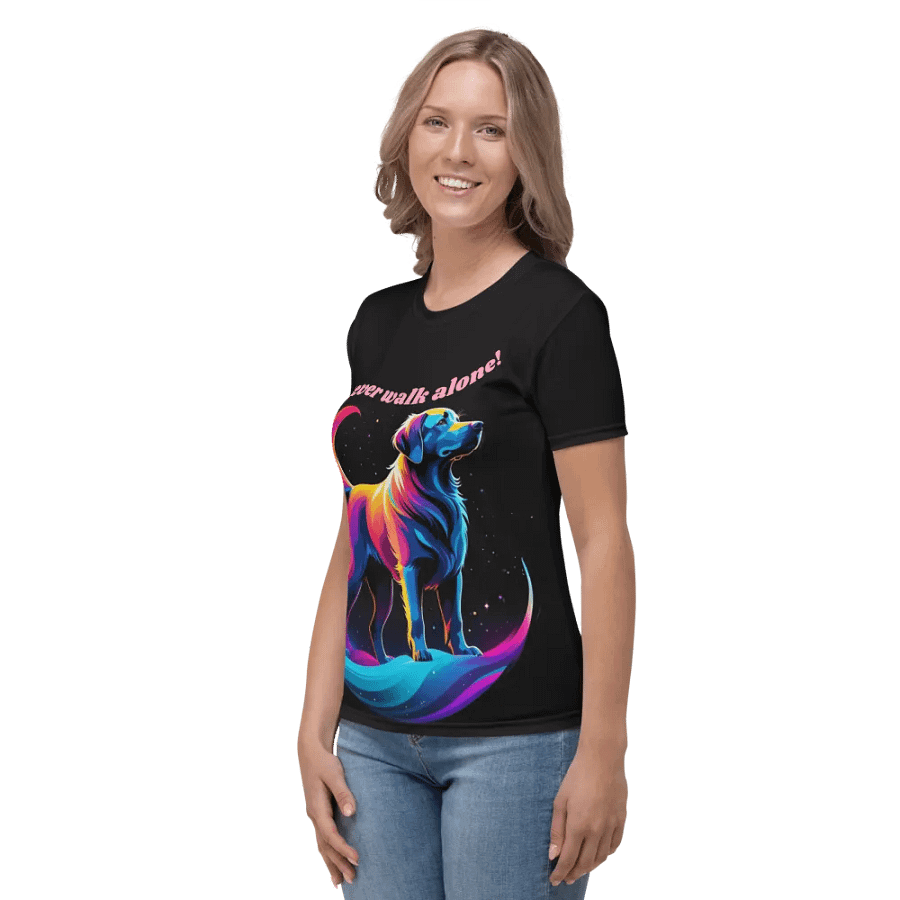 I Never Walk Alone Colorful Dog All Over Print T-shirt product image (4)