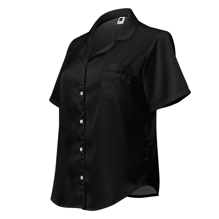 Midnight Veil Designs - Black All-Over Print Women's Short Sleeve Pyjama Top product image (1)