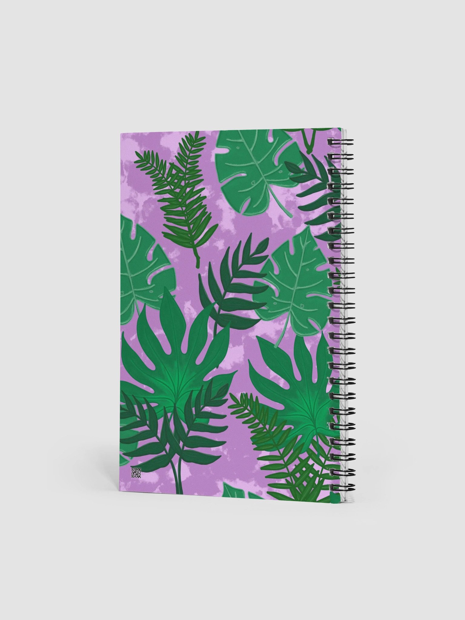 Jungle Leaves Pattern-Purple Background Spiral Journal product image (3)