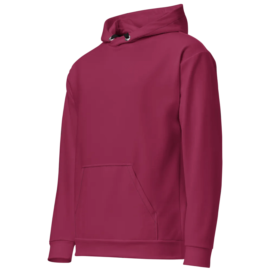 Plain Dark Red True Summer Unisex Recycled Polyester Heavyweight Premium Hoodie by Treasure Pie product image (3)
