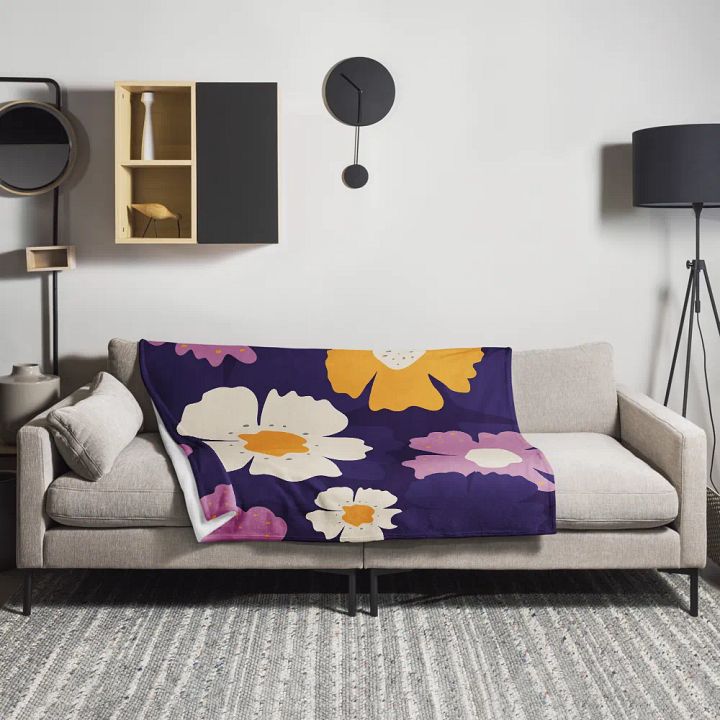 Violet & Golden Flowers Blanket product image (1)