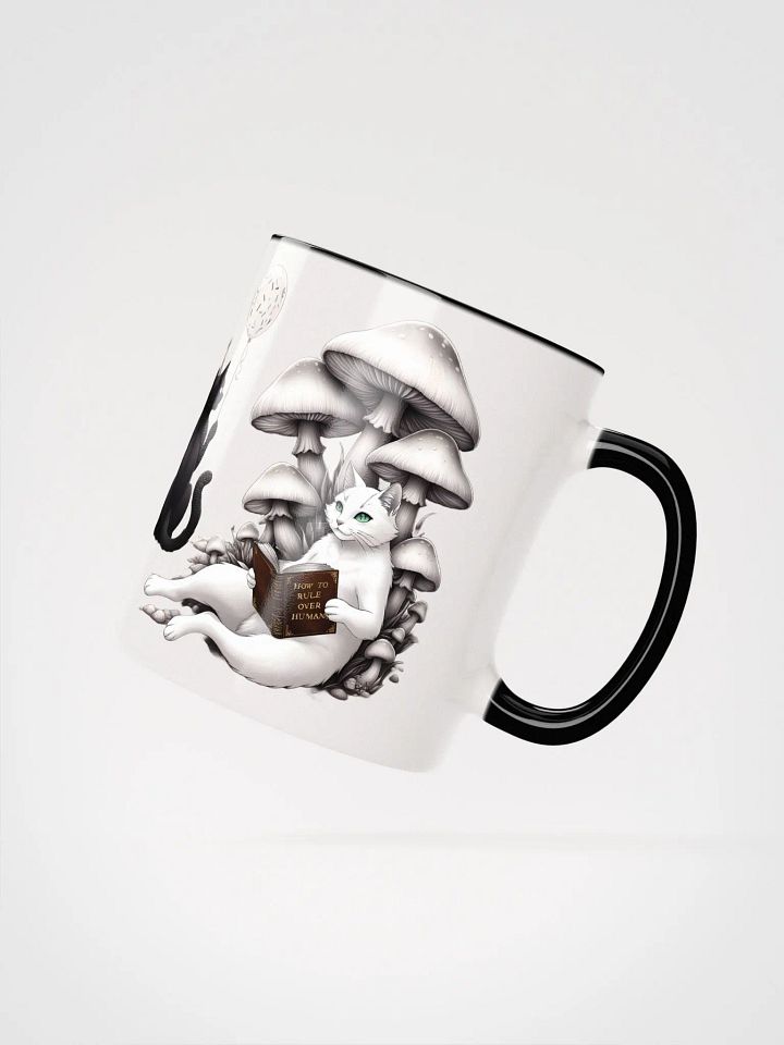 Extrovert Black Cat and Introvert White Cat Coloured Mug product image (2)