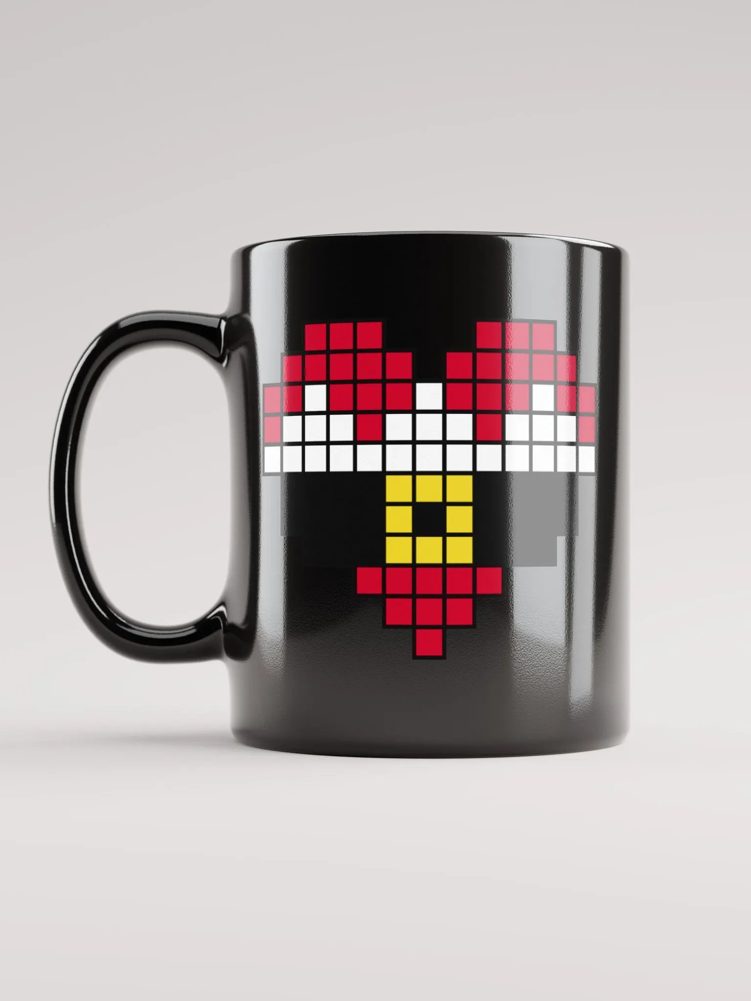 Santa Heart Black Glossy Mug product image (1)