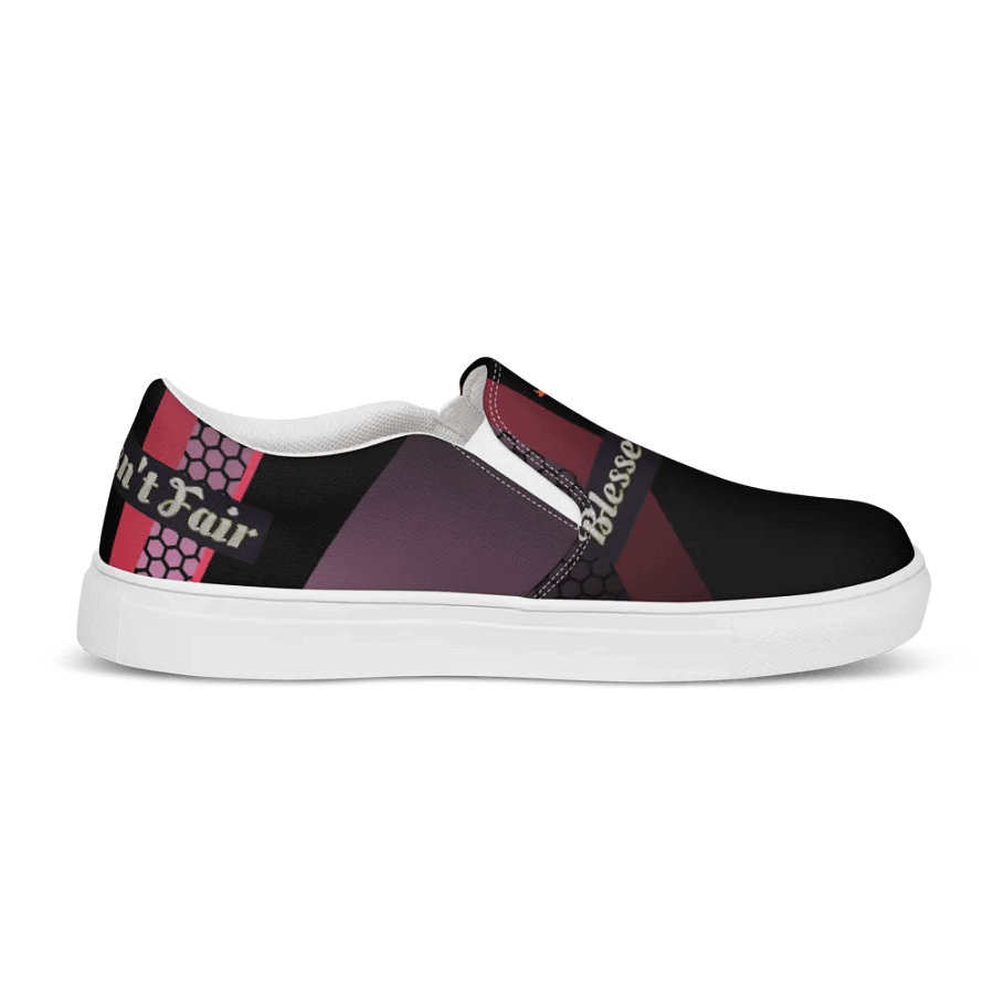 BBG Diamond Cross Black and Purple Men's Slip Ons product image (5)