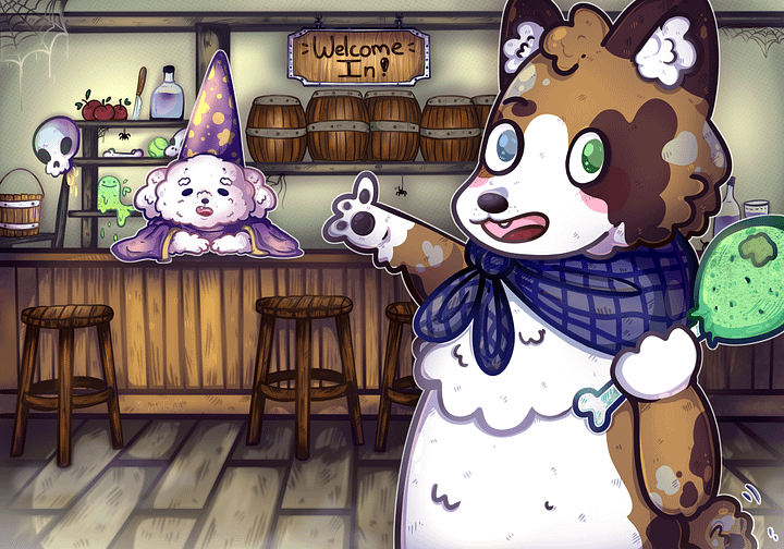 DnD Doggos Tavern (Postcard Print) 💀 product image (2)