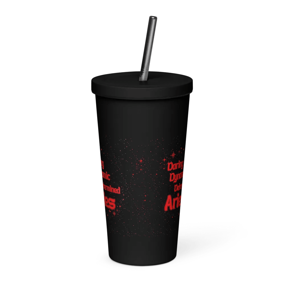 Aries 2025, Daring (words only), Black Tumbler product image (2)