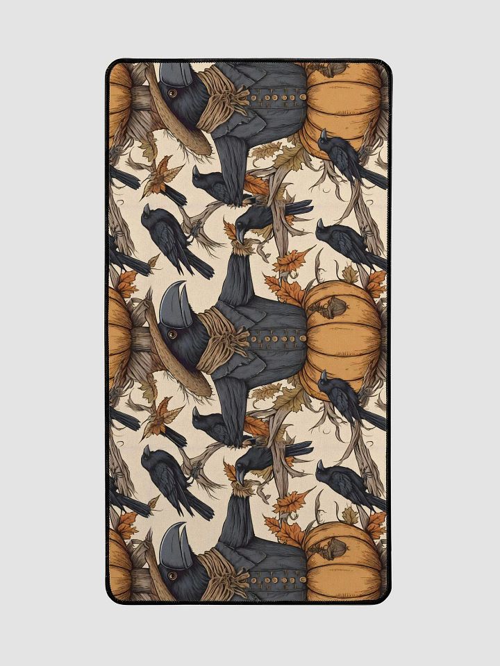 Desk Mat (31.5x15.5 inches) - Harvest Scarecrow Vintage Illustration Design product image (2)