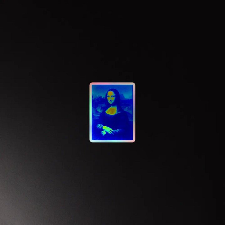 Mona Lisa Blue Holographic Sticker Set product image (4)
